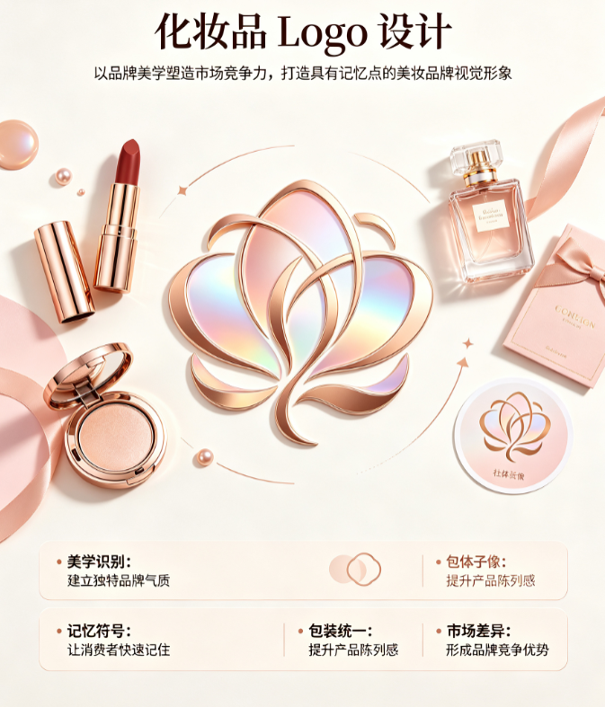 化妆品Logo设计：以品牌美学塑造市场竞争力，打造具有记忆点的美妆品牌视觉形象