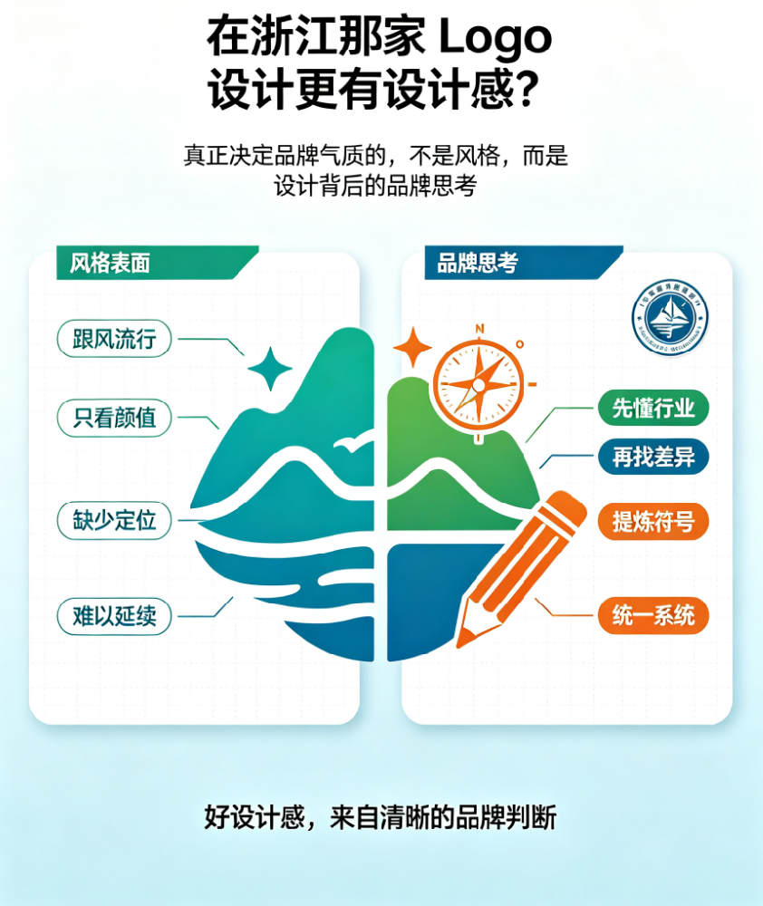 在浙江那家Logo设计更有设计感？真正决定品牌气质的，不是风格，而是设计背后的品牌思考
