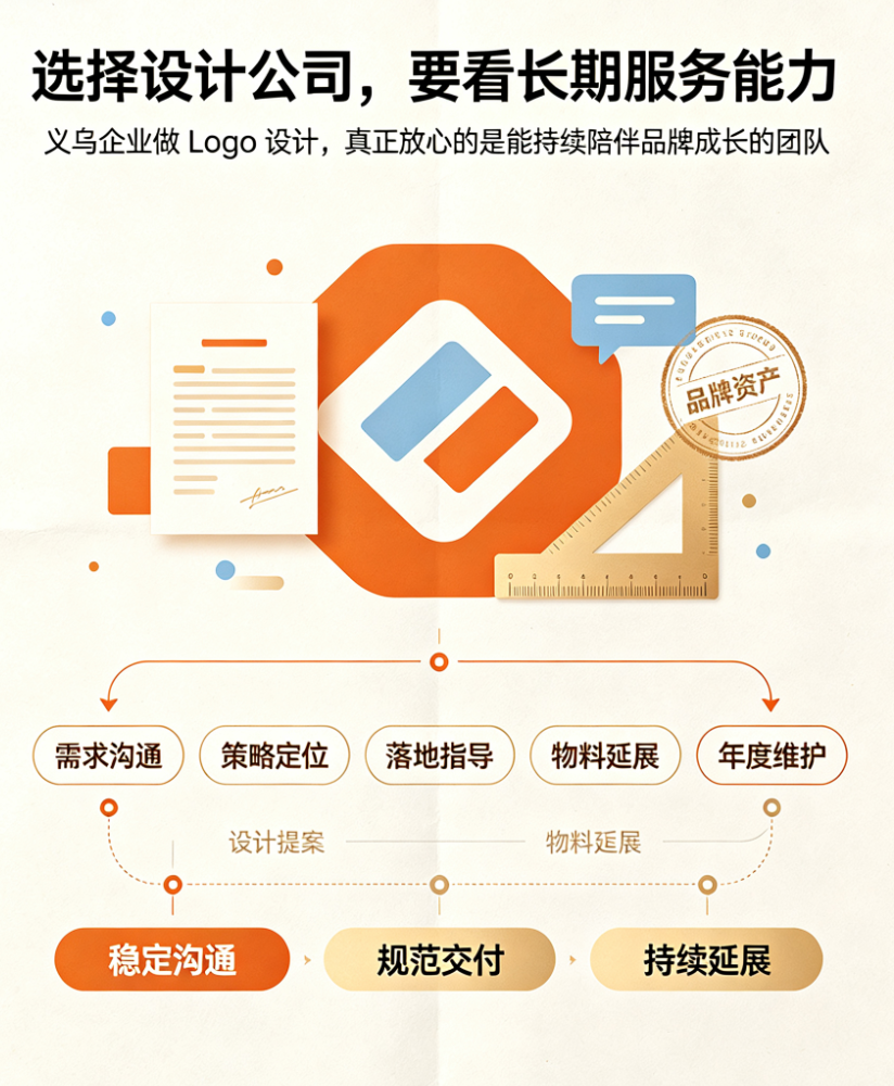义乌Logo设计那家更放心？企业选择设计公司的关键，不是承诺，而是长期服务能力
